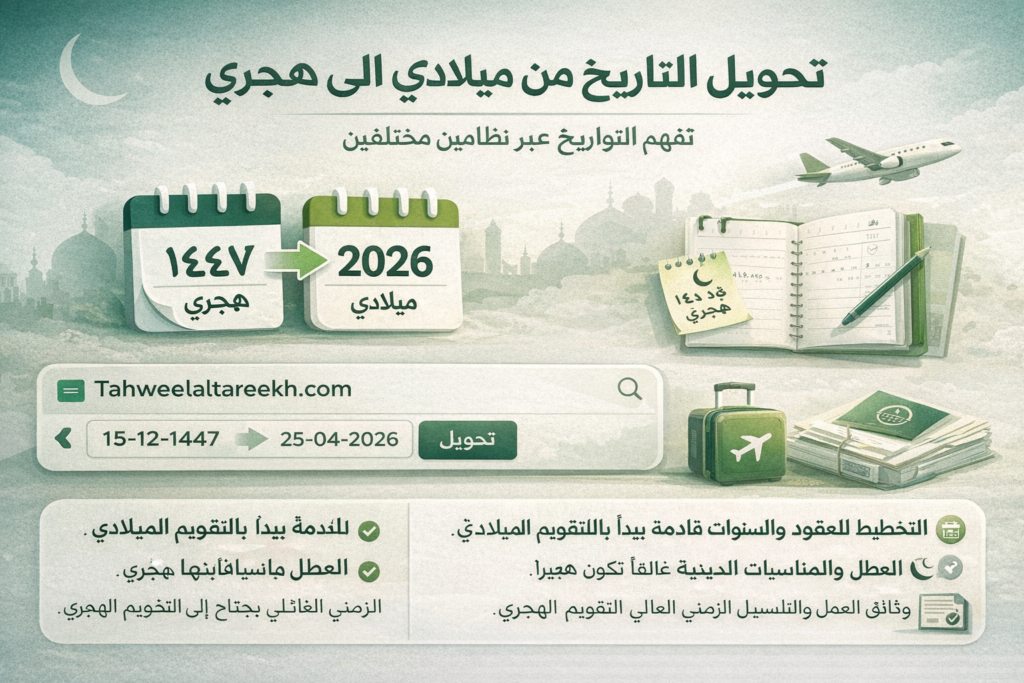 تحويل التاريخ​