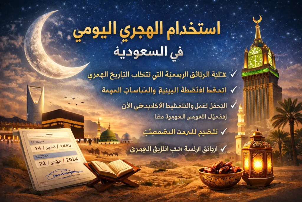 استخدام التاريخ الهجري اليومي في السعودية