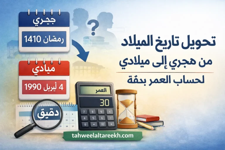 تحويل تاريخ الميلاد بدقة